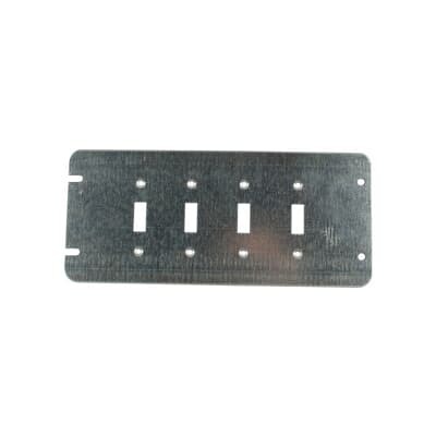 Four Gang GB Series Cover, Pre-Galvanized Steel, 4 Toggle Switches