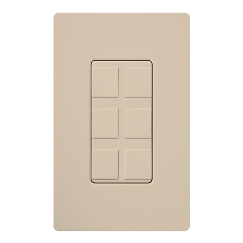 Claro 6-Port Frame, Satin, field customizable in taupe