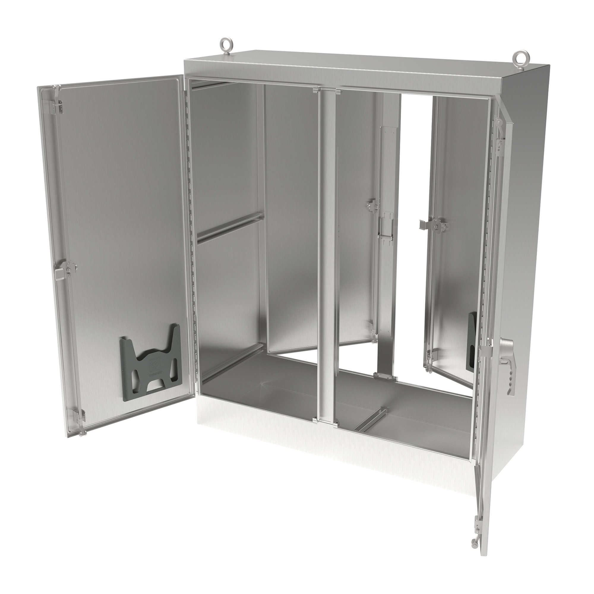 Freestand 2 Door Single Access 3Pt Type 4X, 72x48x24, Brushed, SS304