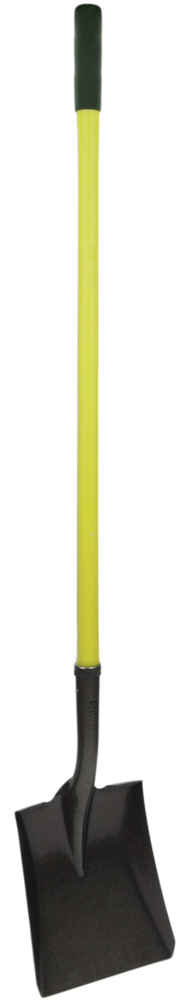 Shovel, #2 blade width, 48 in. handle length, Square shovel type, Fiberglass handle