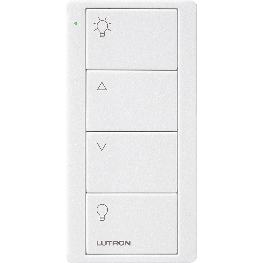 Lutron 4-Button Zone Control, Pico Smart Remote, with Light Icons, PJ2-4B-TSW-L01, Snow White