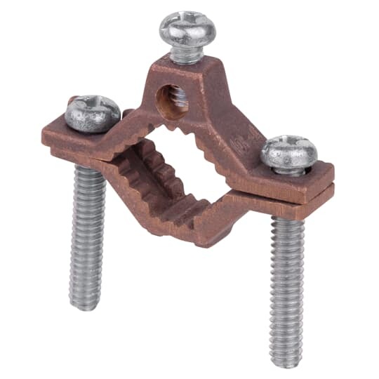 Cast Bronze Ground Clamp for Wire Range 10 - 4, Water Pipe Size 2 1/2 - 4