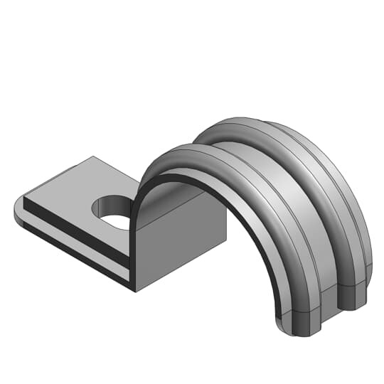 1/2 Inch Pipe Strap, Steel, 1 Hole for Use with EMT Conduit