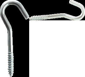 #6 Screw Hooks, Hook Opening 25/32", Zinc Plated