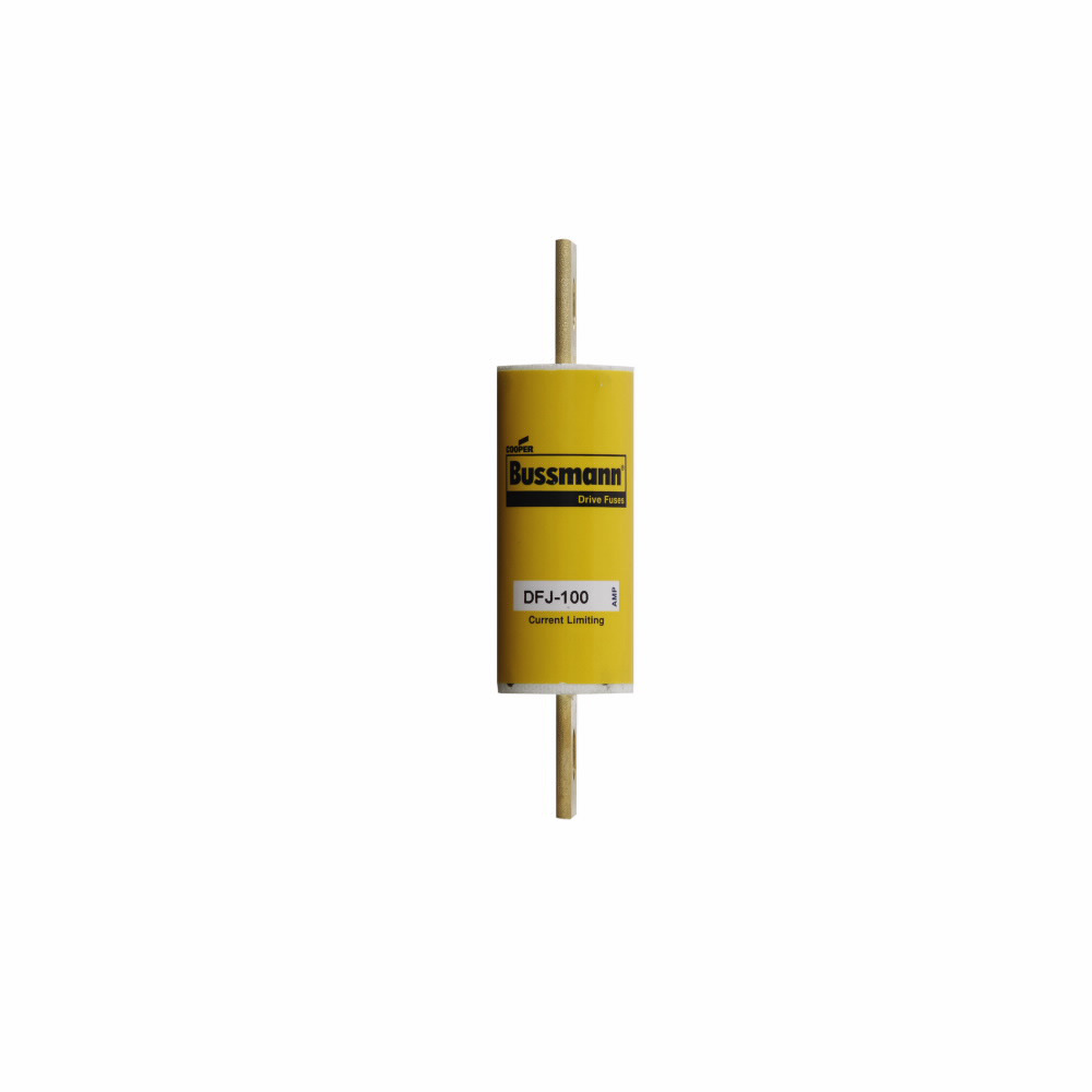 Eaton Bussmann series DFJ high speed fuse, 600 Vac or less, 450 Vdc or less, 90A, 200 kAIC at 600 Vac, 100 kAIC 450 Vdc, Non Indicating, High speed fuse, Clip-lock, Class J, Melamine tube - DFJ-90