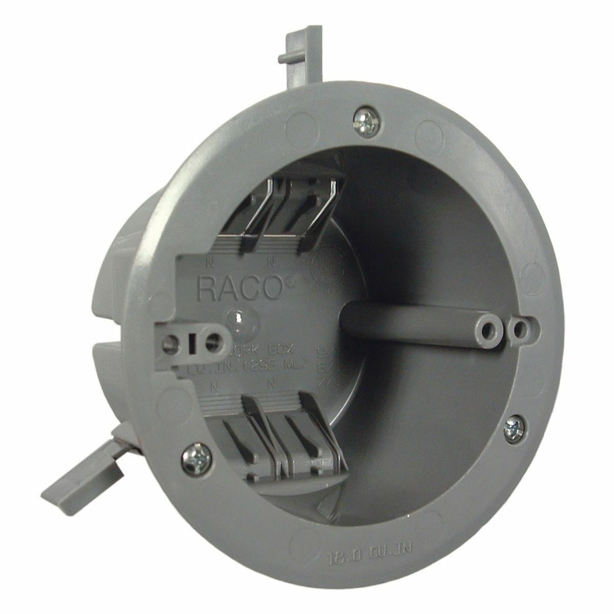Old Work Cable Boxes - For Nonmetallic Sheathed Cable, 3-1/2 In. Round,2-13/16 In. Deep, 18.0 Cu. In., Flush Mount
