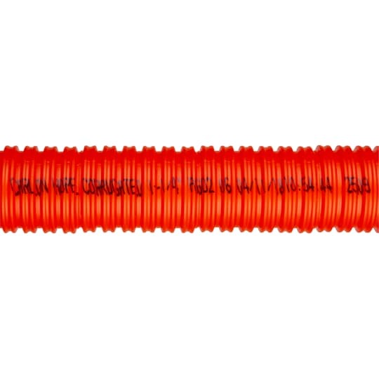 High Density Polyethylene Duct, 1-1/4 Inch, Corrugated, 1 Way Single Split, Orange, No Stripes, 1,130 Pound Pull Tape, Length 5,000 Feet