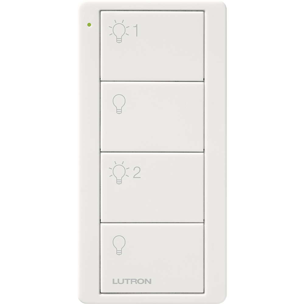 Pico Wireless Control PRO, 4-button, 434 MHz, 2 group control of lights, in white