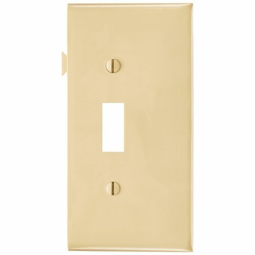 Sectional Wall Plate Semi-Jumbo Toggle EndSection Ivory