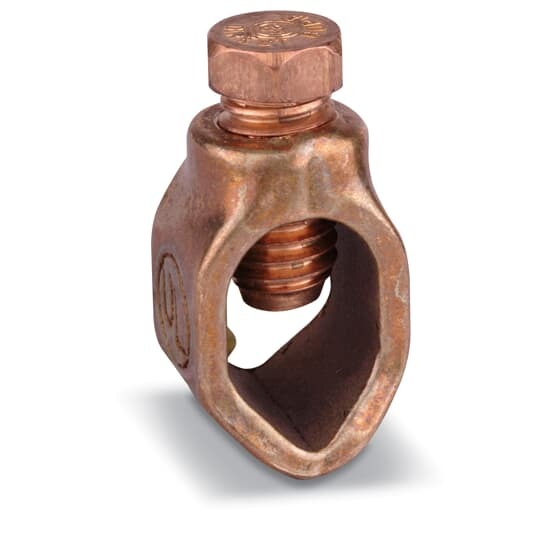 Ground Rod Clamps Type JAB , Rod Size 5/8, Wire Range 8 Sol - 1/0 Str, Socket Set Screw