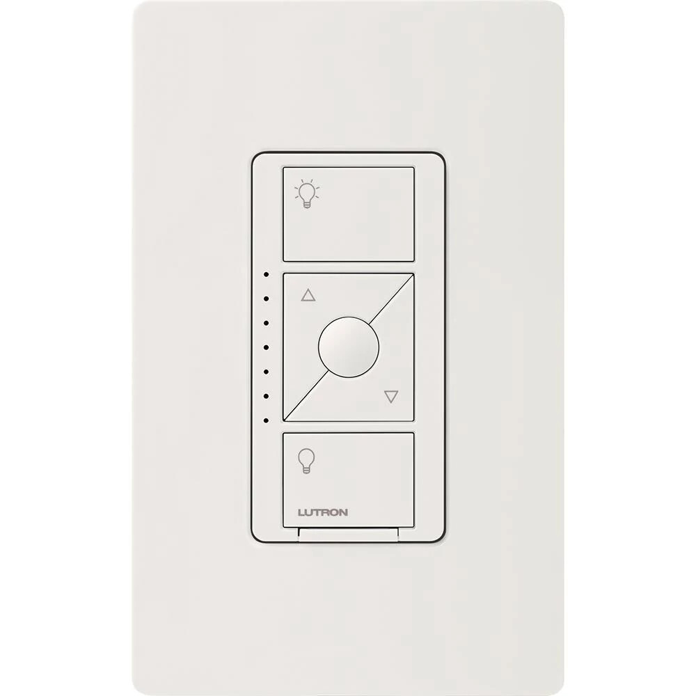 Lutron Caseta Wireless ELV+ Smart Dimmer Switch, with Phase Selectable Dimming for LED (250W), MLV (400W), ELV (500W), and Incandescent/Halogen (500W) lighting, 120V, White