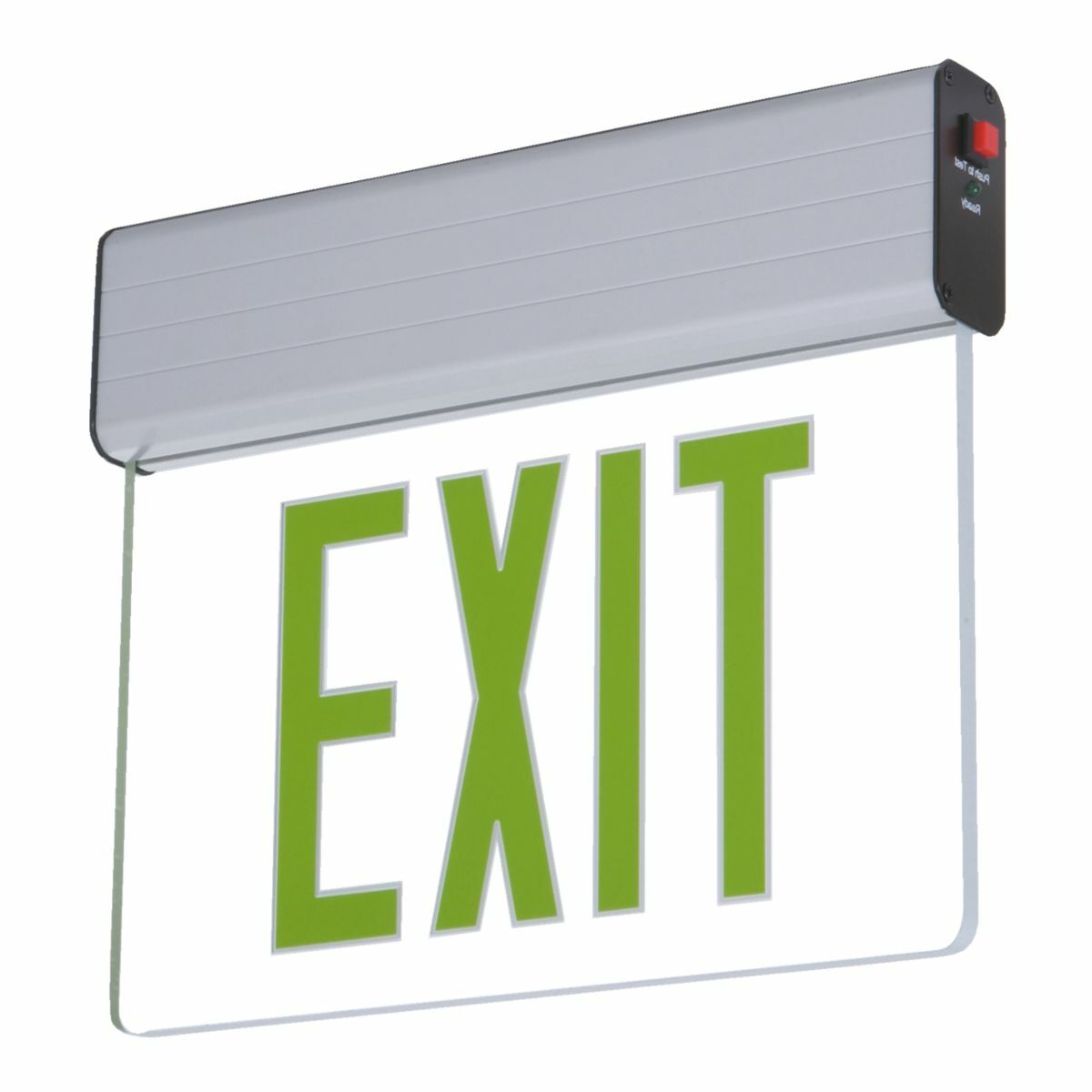 LED, Surface, Aluminum Housing, Universal Face, Green Letters, Self-Powered