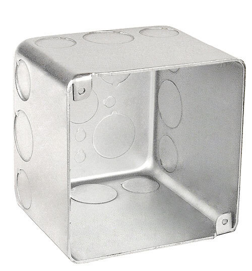 4 Square Chicago Plenum Air Tight Junction Box, 3 in. Deep, (8) 1/2 in. & (4) 3/4 in. Side Knockouts