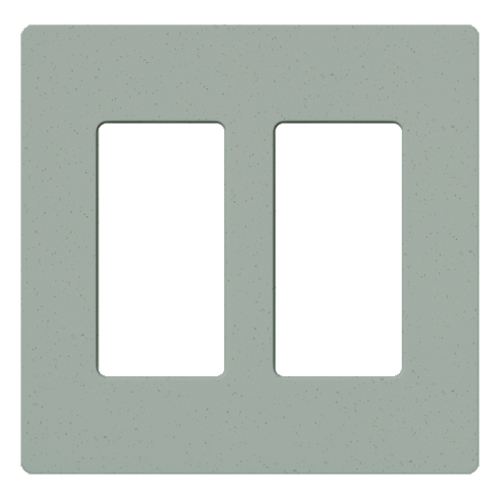 Claro Wallplate, Satin Finish, Two-gang in bluestone