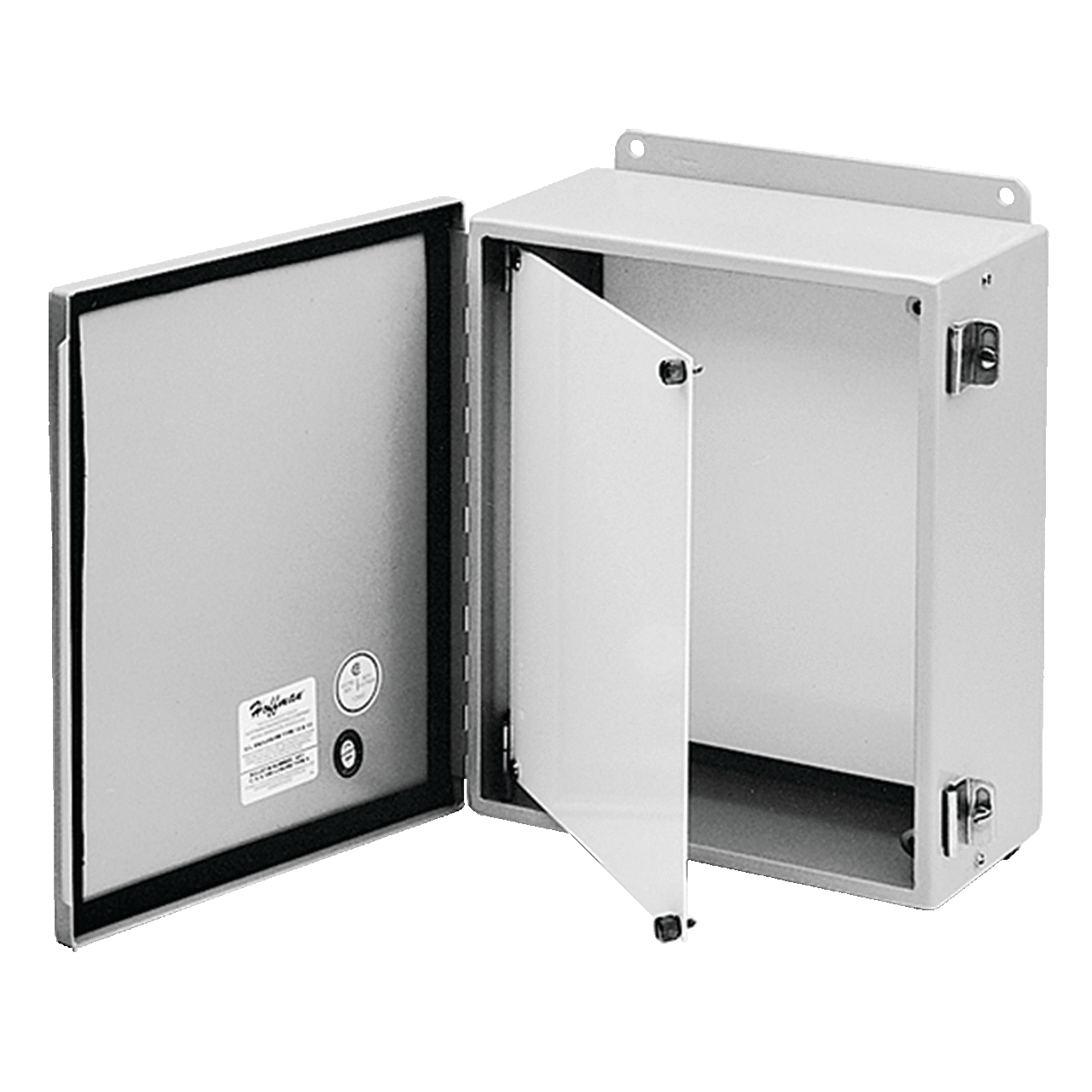 Swing-Out Panel Kit for Wall-Mount Enclosure, 4.00x2.56x1.42, Zinc Plated, Steel