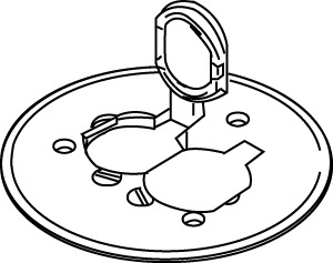 Ratchet-Pro Series Duplex Cover Plate; 1 Gang, Black