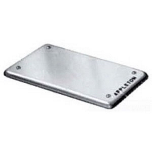 Device Box Cover, Cast Weatherproof, 3 Gangs, 4-9/16 in Length, 6-7/16 in Width, Blank Cover, Horizontal/Vertical Mount, Surface Mount, Malleable Iron, Epoxy Powder Coated, Gray