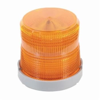 Dual Mode Visual Indicator, 24 VDC, LED Lamp, 4-9/32 in Dia, 1/2 in NPT Surface/Panel Mount, Amber