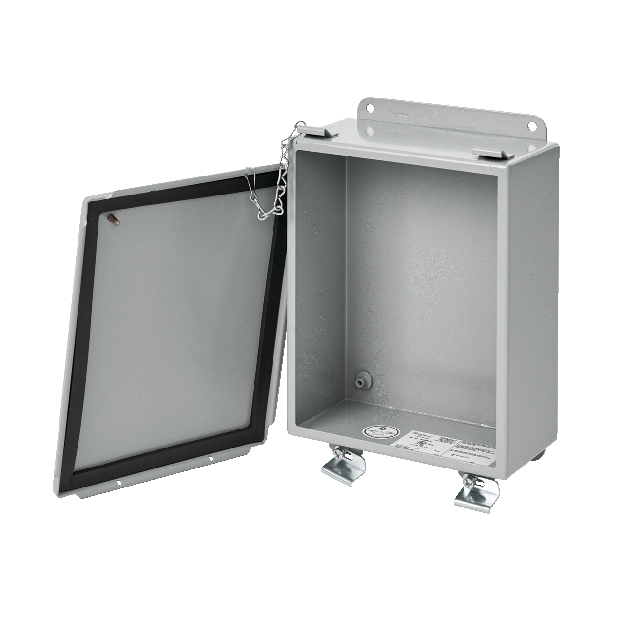 Lift-Off Clamp Cover Enclosure Type 12, 16.00x14.00x6.00, Gray, Mild Steel