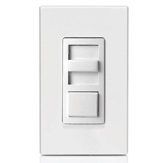 IllumaTech 600VA 277VAC Preset Mark 10 Powerline Fluorescent Slide Dimmer, Single Pole and 3-Way, White/Ivory/Light Almond