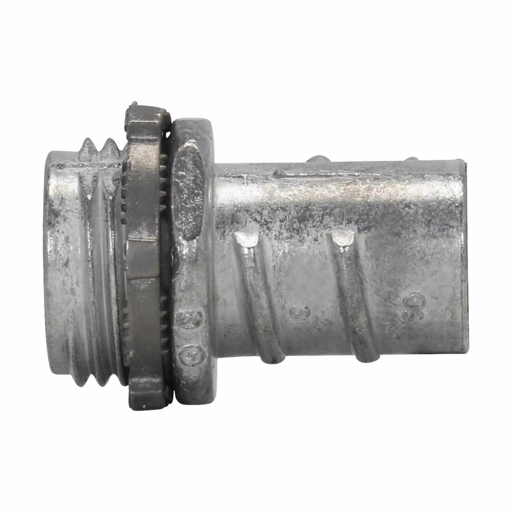 Eaton Crouse-Hinds series screw-in type connector, FMC, Straight, Non-insulated, Zinc die cast, 3/4"