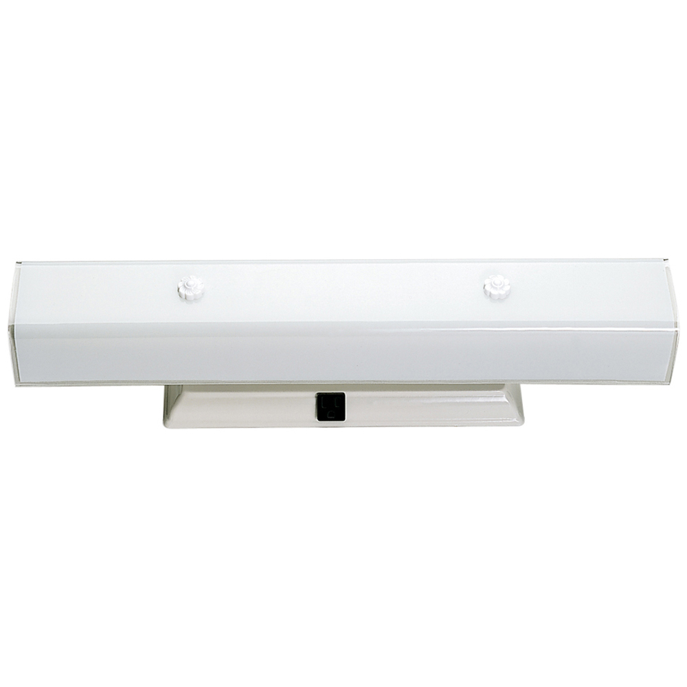 4 Light - 24 - Vanity - w/White U Channel Glass - White