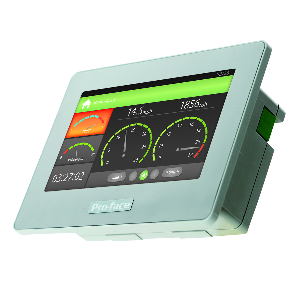 4.3"W TFT 65,536 colors, RS232C, USB A/mini B, DC 12-24Vdc