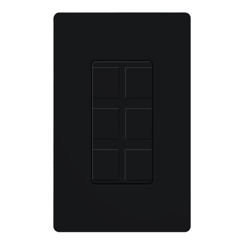 Claro 6-Port Frame, Satin, field customizable in midnight