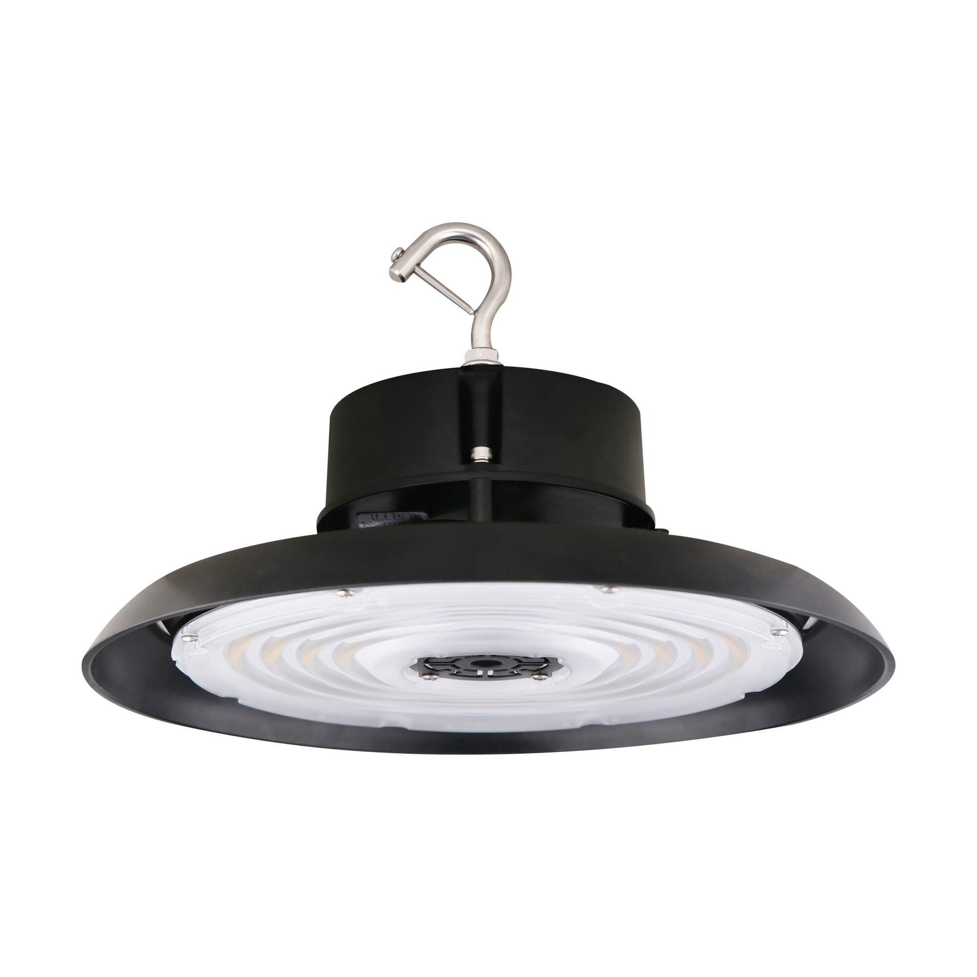 150W UFO LED High Bay - 21600 Lumens - 5000K - 120-277 Volt - 0-10V Dimmable - Black