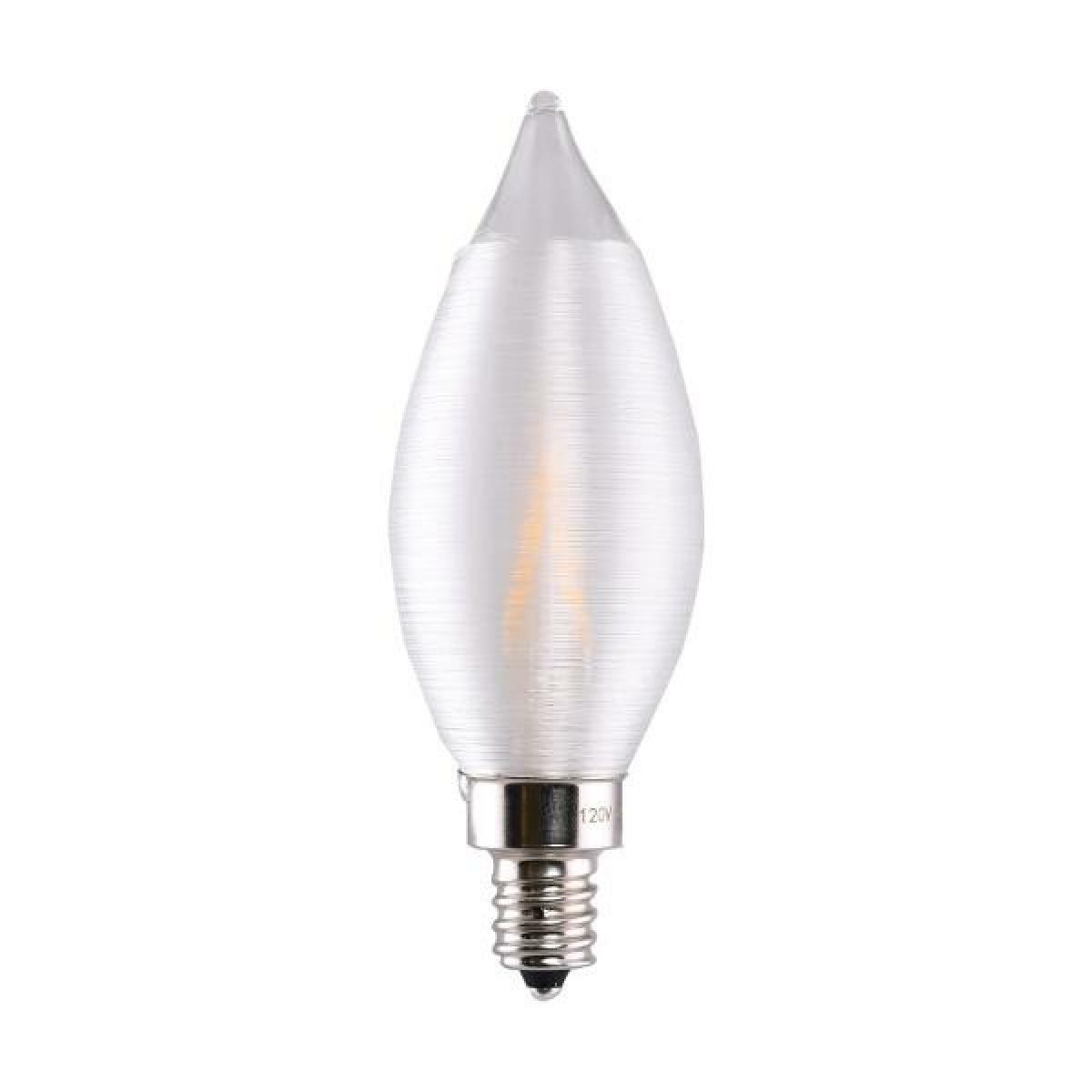 4-Watt CA11 LED Lamp - Satin Spun Clear Candelabra Base 2700K 120 Volts