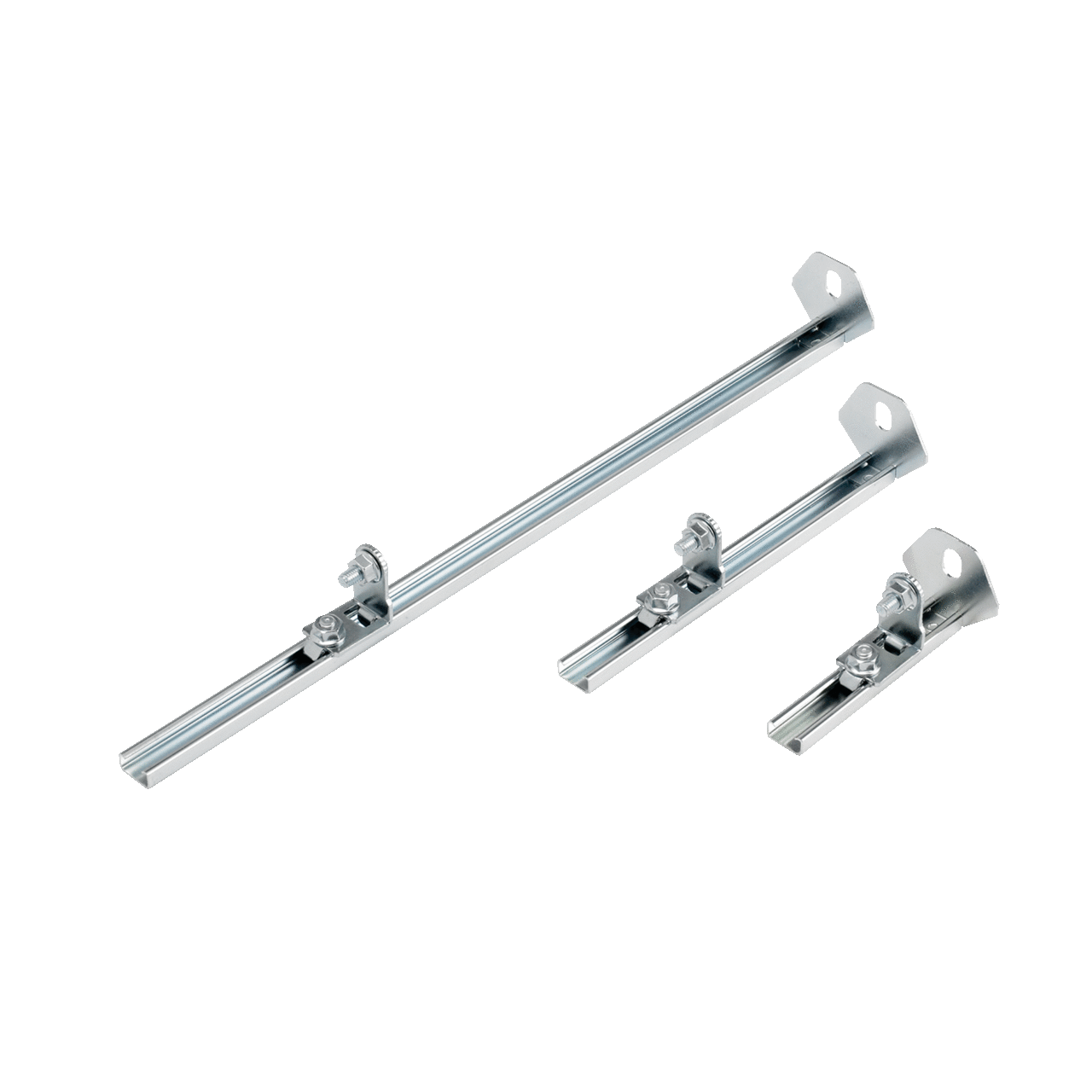 Concept Adjustable-Depth Mounting Kits 4 Slides, fits 6.00 deep, Plated, Steel