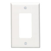 1-Gang Decora/GFCI Device Decora Wallplate, Midway Size, Thermoset, Device Mount, Light Almond