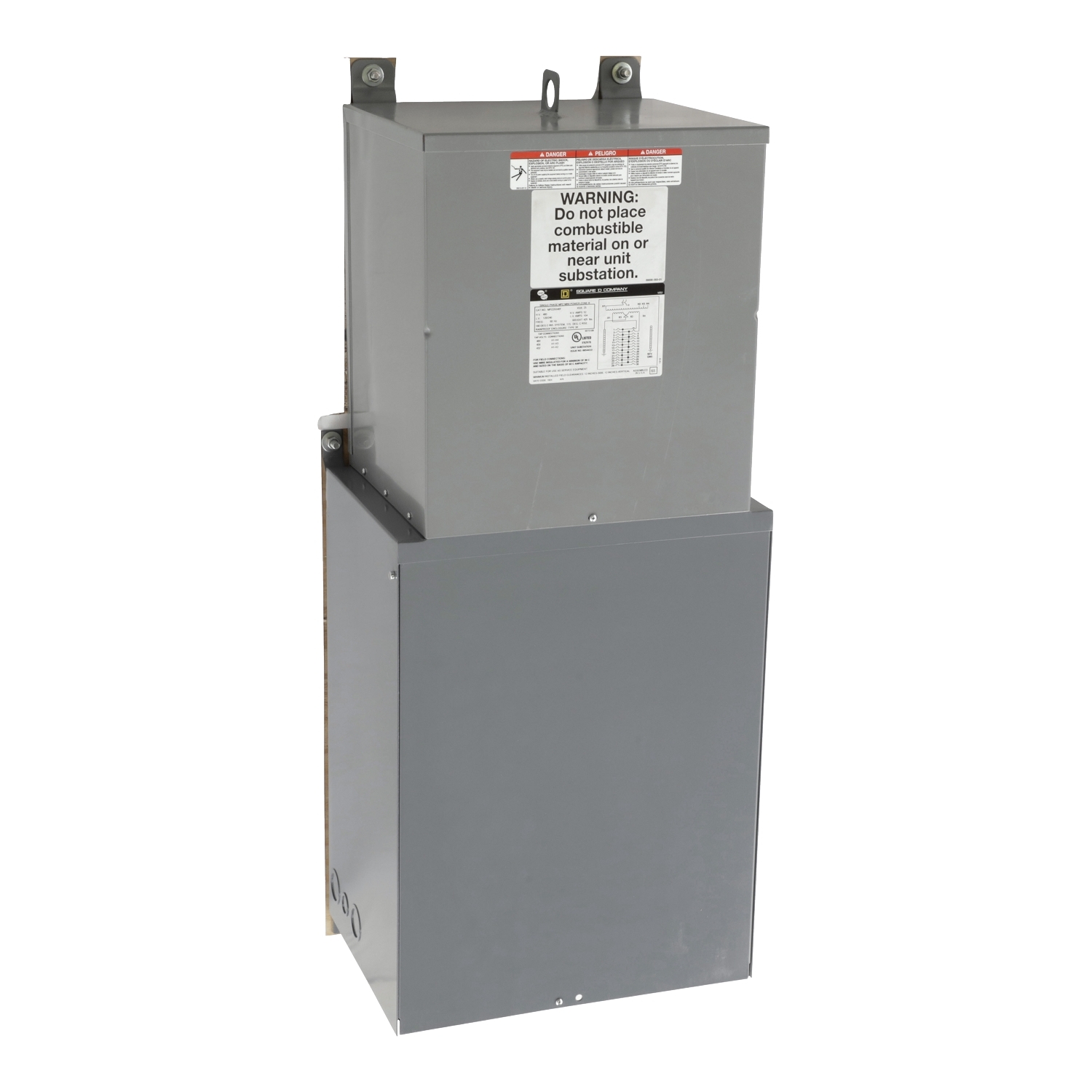 Unit substation, Mini Power-Zone, plug on, 25kVA, 1 phase, 480V primary, 120/240V secondary, 18kA, B
