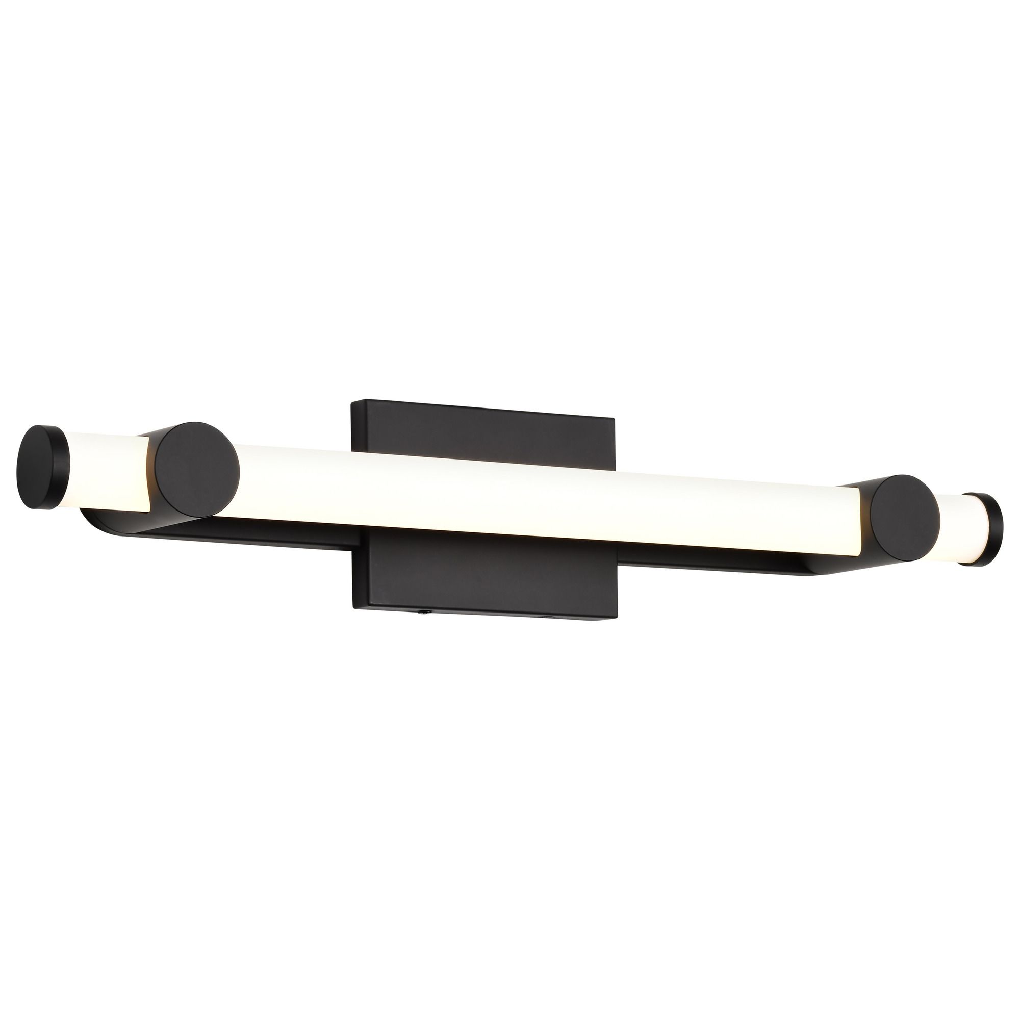 Bowman 24-Inch LED Vanity - Matte Black - Acrylic Lens