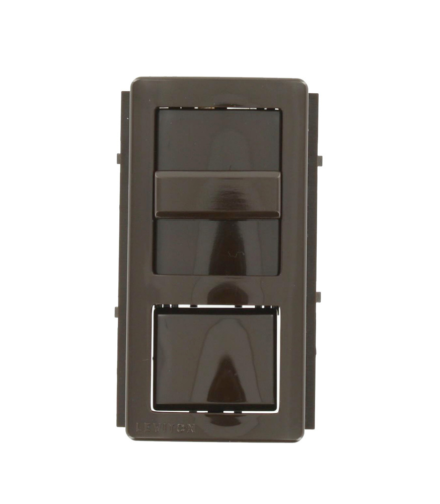 Illumatech Color Conversion Kit, Snap-On Frame with Slider, and Non-Lighted Push Button, Brown