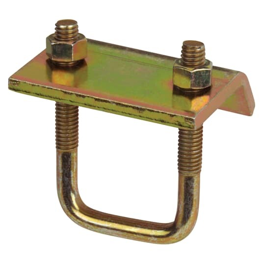 Clamp, Channel to Beam, Height 4-13/16 Inches, Plate Width 3 Inches, Plate Length 2-3/8 Inches, Plate Thickness 13/16 Inch, Steel, For use with A-1202, A-1402, C-1202 and H-1200 Series Channels