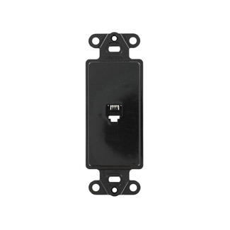 Decora Insert, 6P4C, Screw Terminals, Black