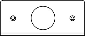 SGL GANG PLATE W/1.390 IN. OPNG