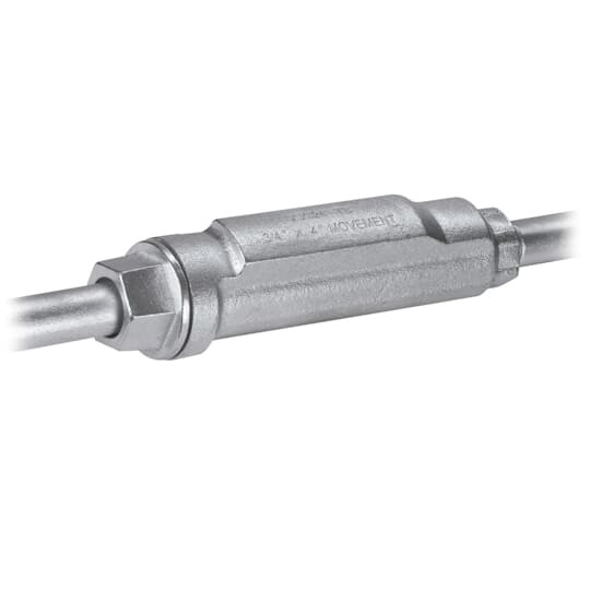 XJG24-TB T&B Conduit Expansion Coupling With Internal Bonding Jumper, 3/4 in, For Use With Rigid Conduits, Malleable Iron, Zinc Plated