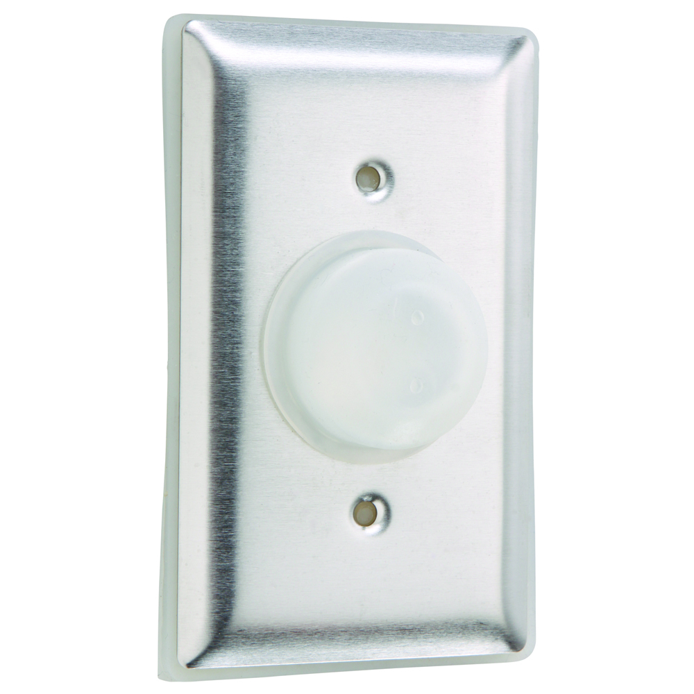 Stainless Steel Cover With Bubble, Round Mat, mounts to Standard Switch Box