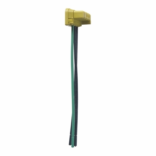 Pand,S PlugTail Switch Right Angle Connector, 3-wire, 6 Stranded THHN12, Colors Green, Black, Black
