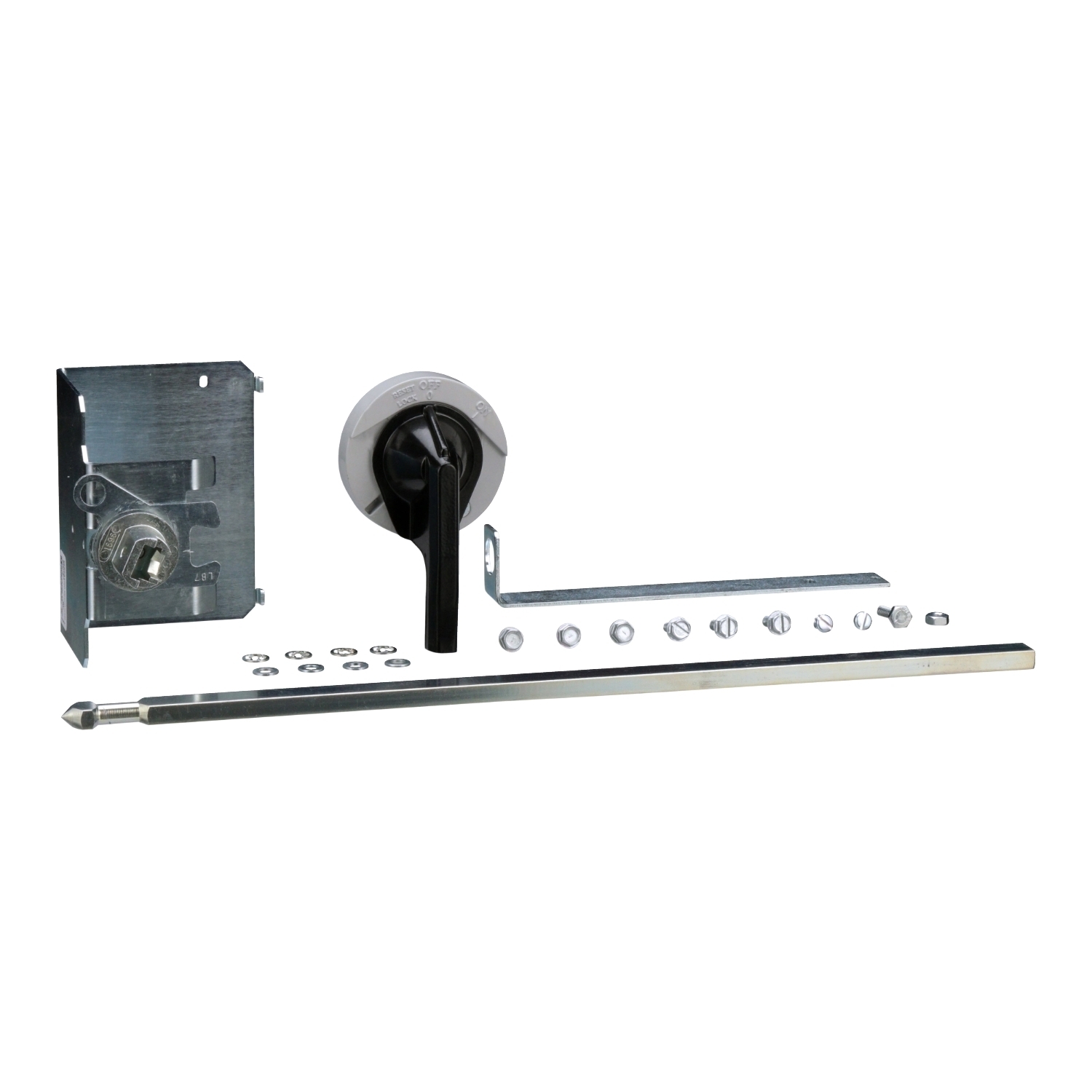 Circuit breaker accessory, PowerPacT H/J, handle kit, rotary, 3 inch, 150A to 250A, operating mechanism, 3 pole, long shaft