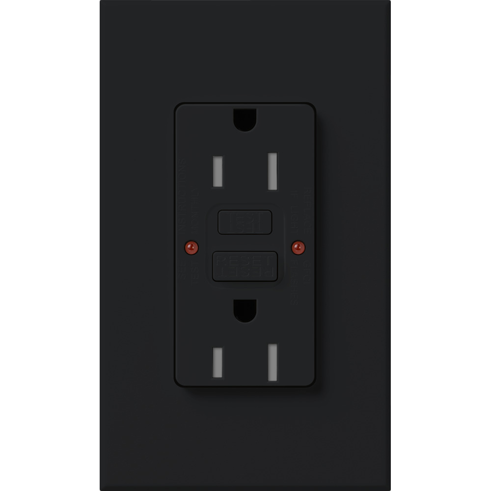 Tamper resistant, Self-testing GFCI  receptacle, 15A