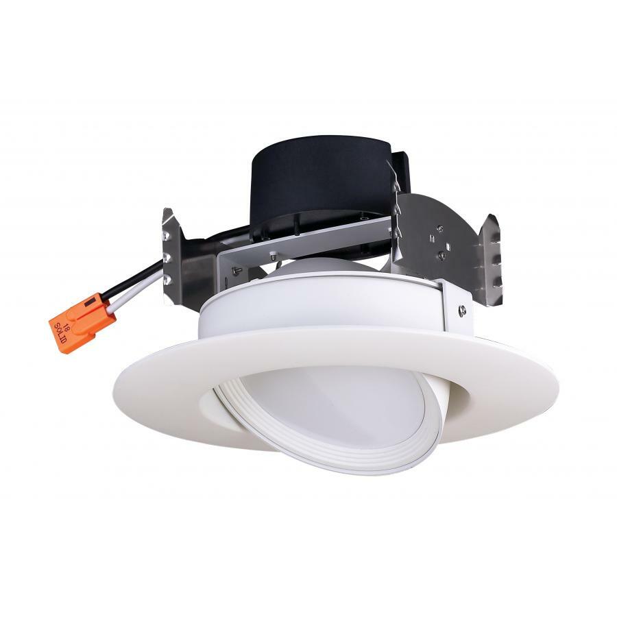 9.5 Watt LED Directional Retrofit Downlight - Gimbaled - 4" - 3000K - 90' Beam spread - 120 Volts - Dimmable