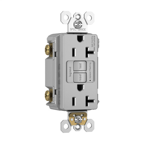 20A 125V Self Test Tamper Resistant NAFTA GFCI Gray