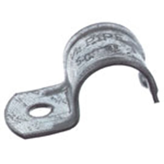 1/2 Inch, Steel One Hole Strap, Zinc Plated, For Use with Rigid/IMC Conduit