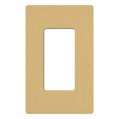 Claro Wallplate, Satin Finish, Single-gang in goldstone