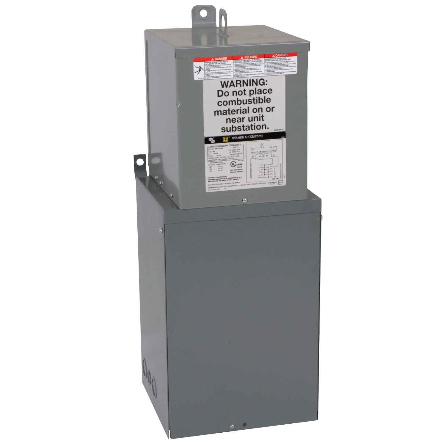 Unit substation, Mini Power-Zone, plug on, 5kVA, 1 phase, 480V primary, 120/240V secondary, 18kA, A
