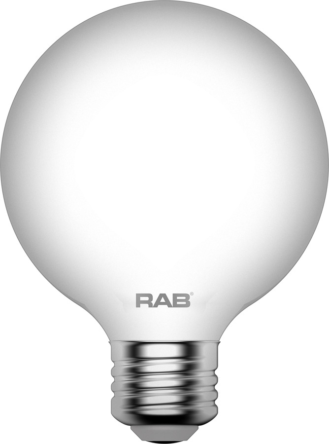 Filament G25 3.8W,40 EQ, 350Lm, Base E26, 90CRI, 2700k, Dimmable, Frosted