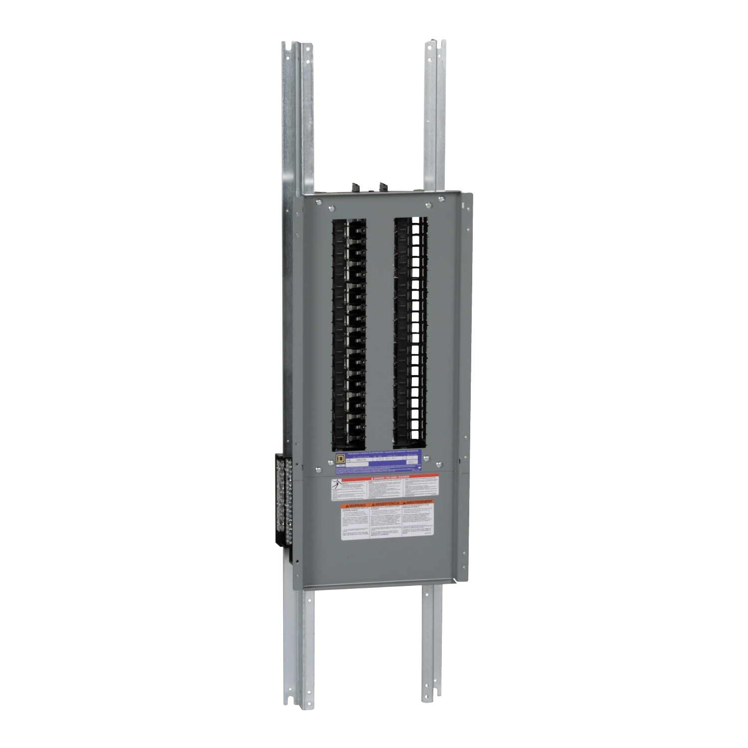 Load center interior, QO, main lugs, 400A, Al bus, 42 pole spaces, 1 phase, 3 wire, NQ enclosure